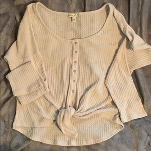 Waffle knit shirt